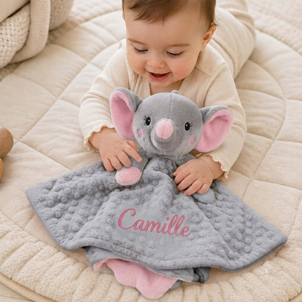 Doudou personnalisé Éléphant