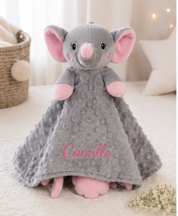 Doudou personnalisé Éléphant