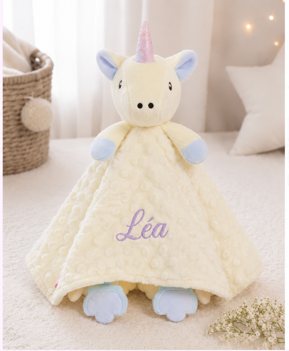 Doudou personnalisé Licorne