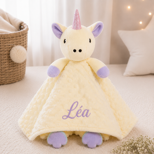 Doudou personnalisé Licorne
