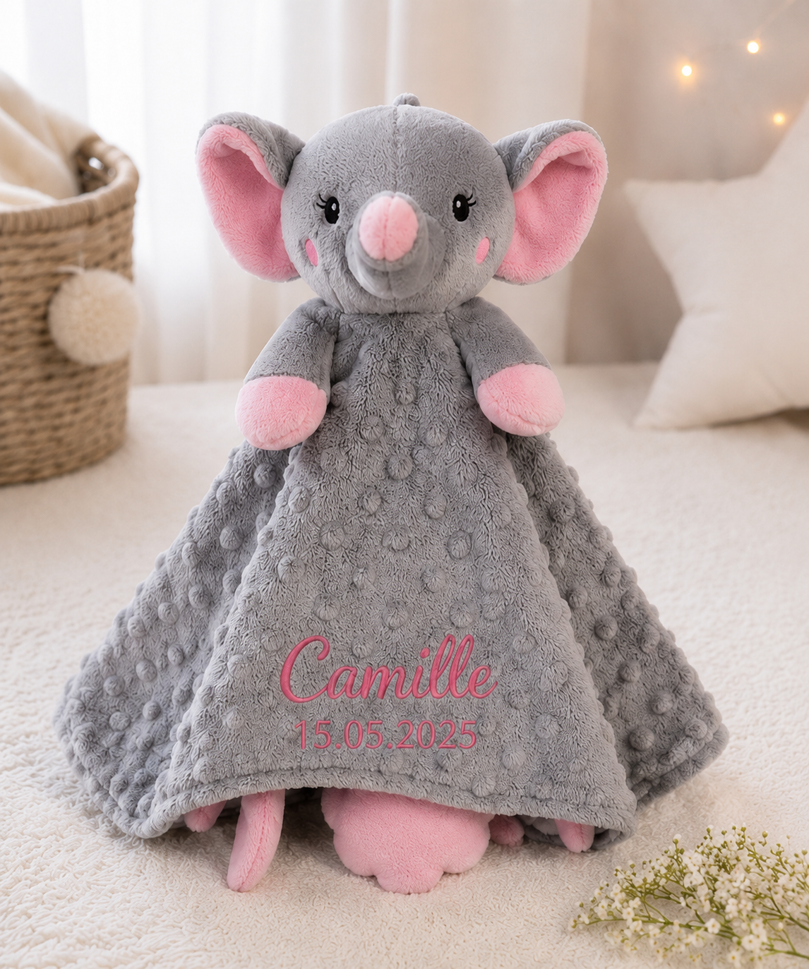 Doudou personnalisé Éléphant