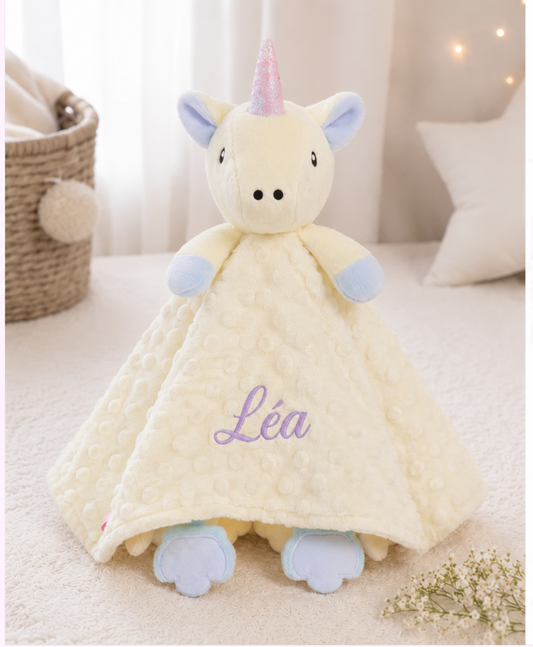 Doudou personnalisé Licorne